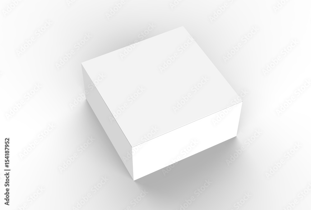 White cardboard box mock up. 3D illustrating. White cardboard box mock up. 3D illustrating.