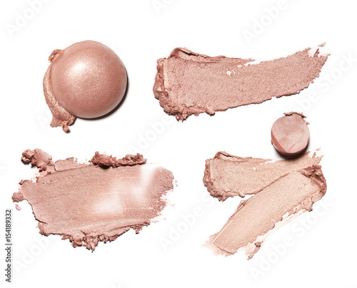 smear paint of cosmetic and beauty products. make up accessories