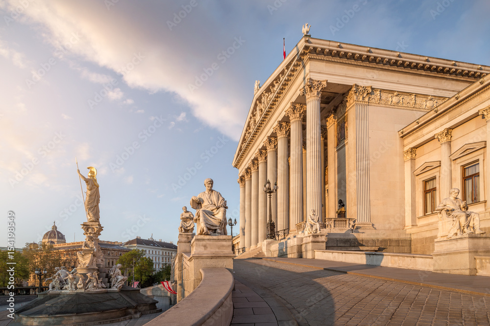 Fototapeta premium Budynek parlamentu austriackiego w Wiedniu, Austria