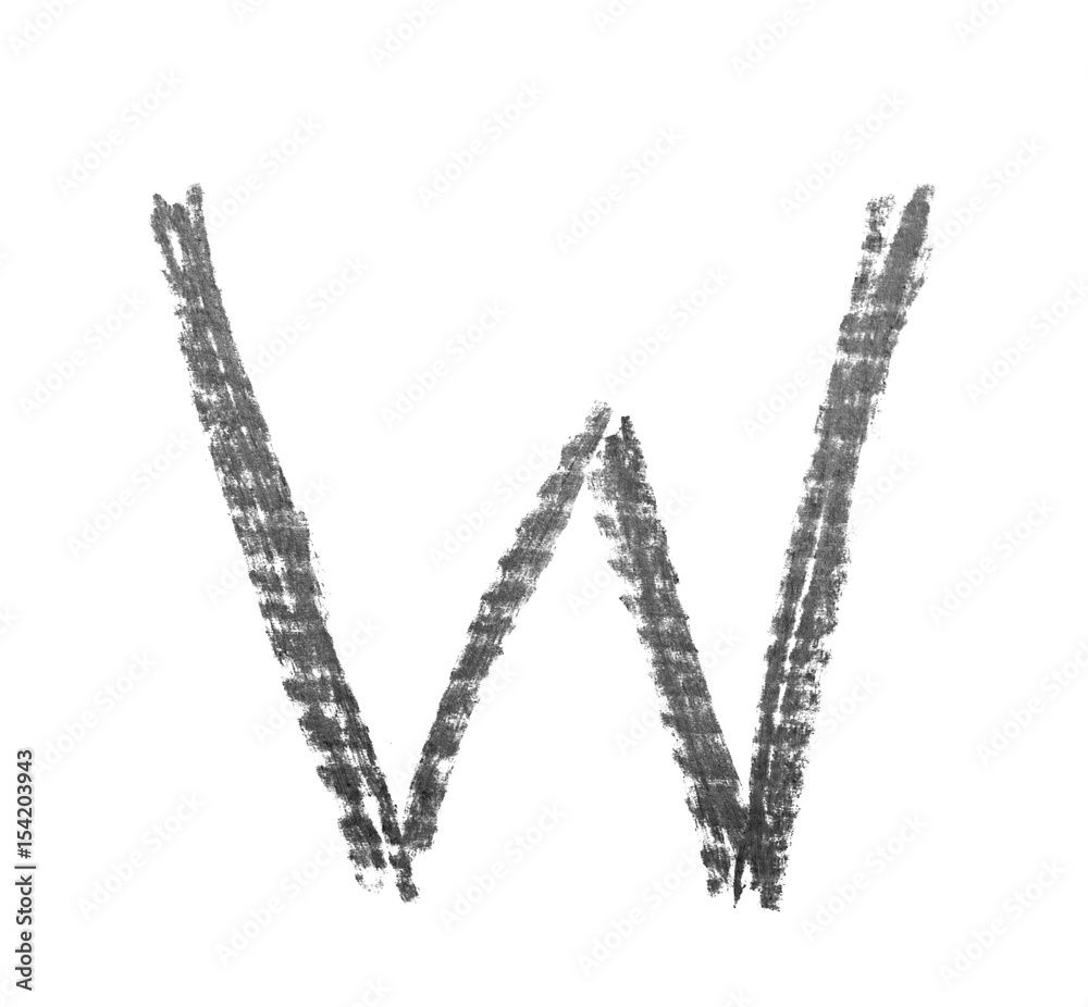 Single hand drawn letter isolated Single hand drawn letter isolated