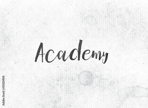 Academy Concept Painted Ink Word and Theme © enterlinedesign