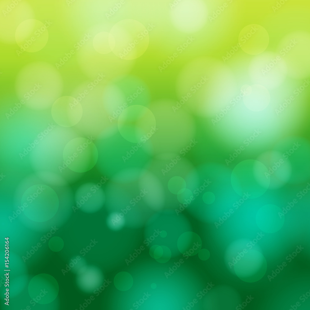 abstract green spring blur background vector illustration