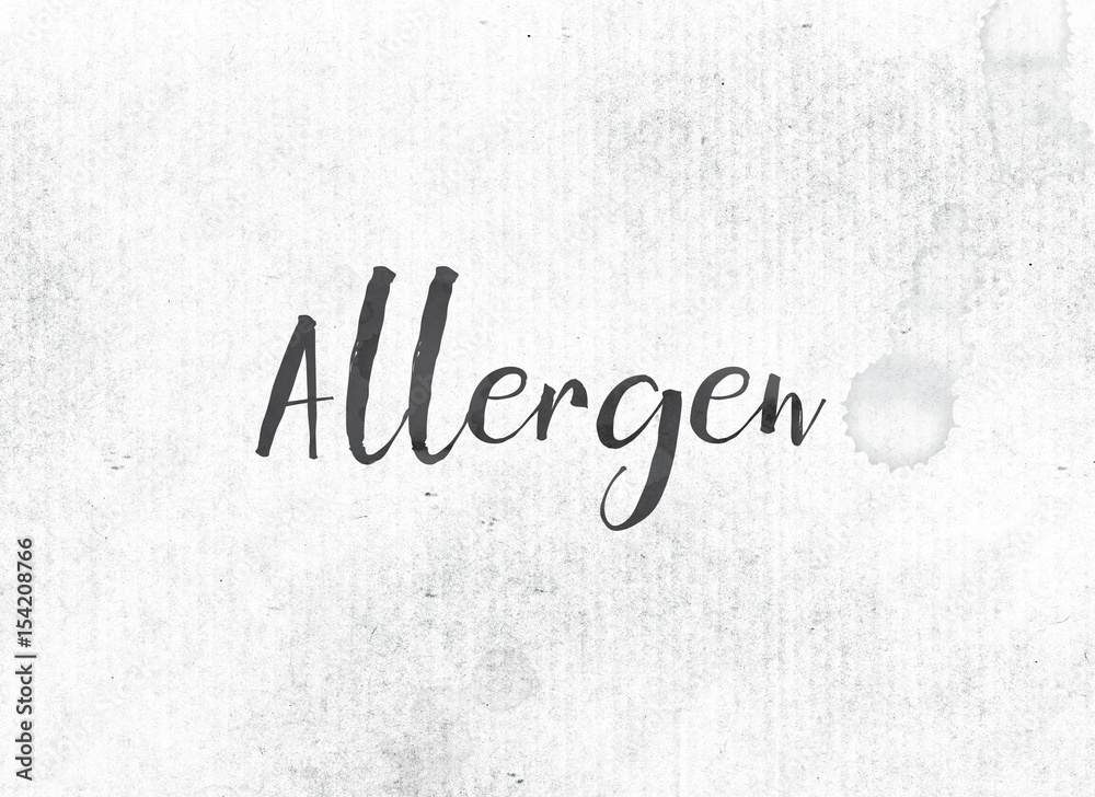 Allergen Concept Painted Ink Word and Theme