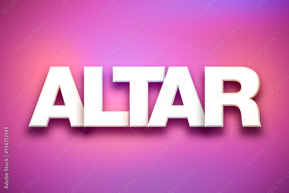 Φωτογραφία Altar Theme Word Art on Colorful Background