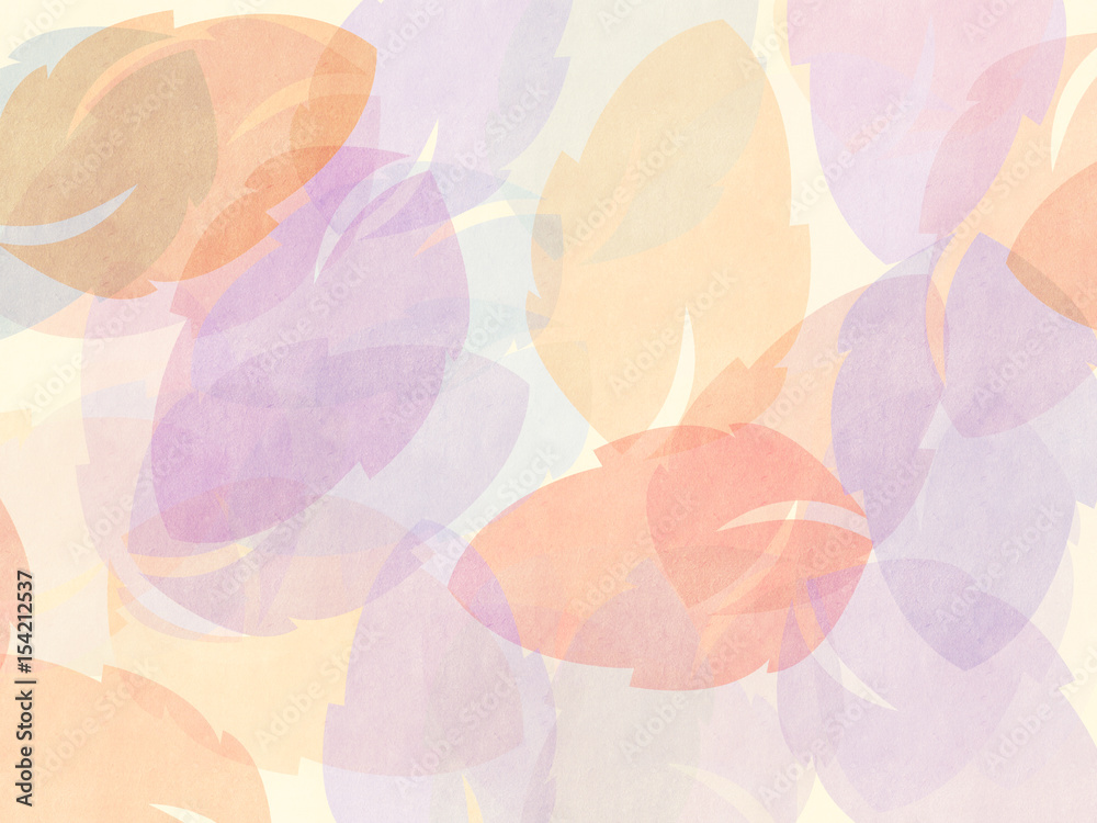 abstract watercolor textured background with leaves