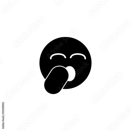 Sleepy yawning emoticon