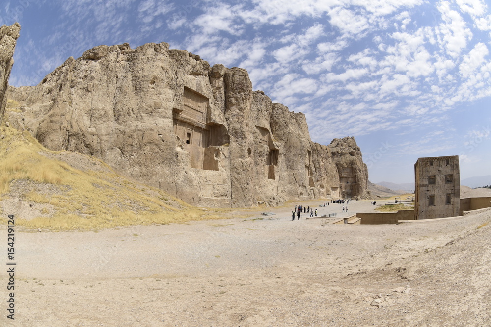 Tomb of the Persian Kings on rocks, Shiraz, Iran