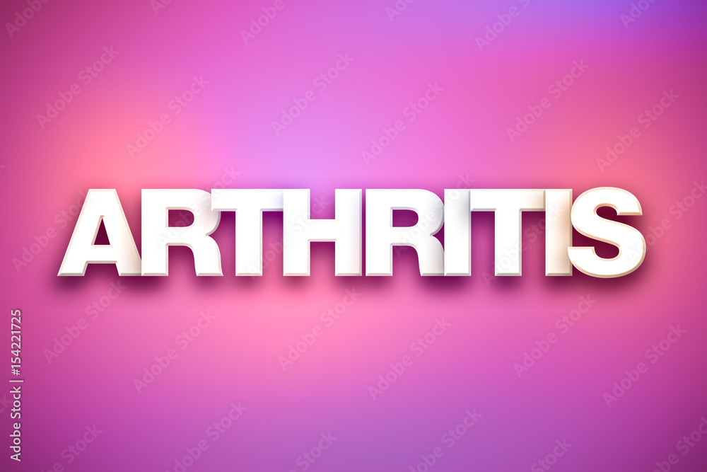 Arthritis Theme Word Art on Colorful Background