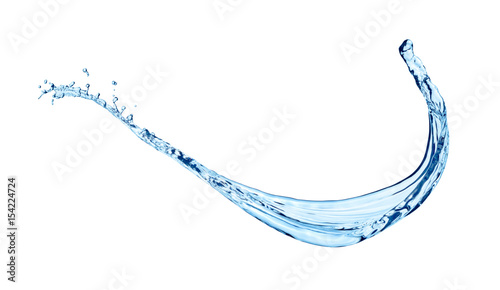 Blue water splash isolated. photo