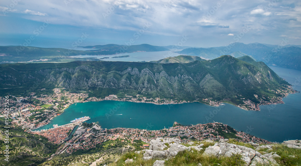 Boka bay, view from the mountain