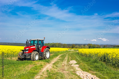 Tracktor in field photo