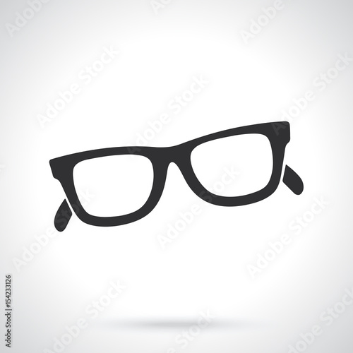 Silhouette of retro sunglasses horn-rimmed glasses