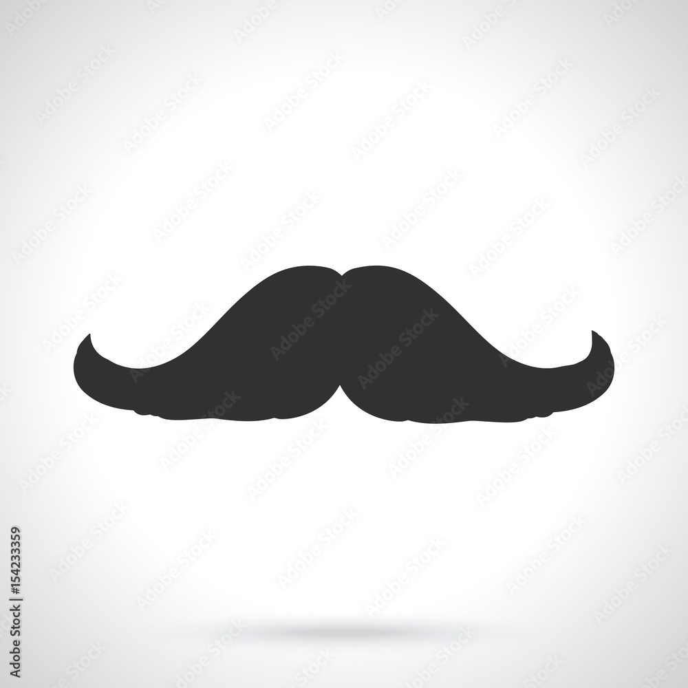 Obraz premium Silhouette of hipsters mustache