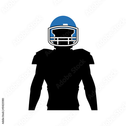 american footbal player silhouette image vector illustration