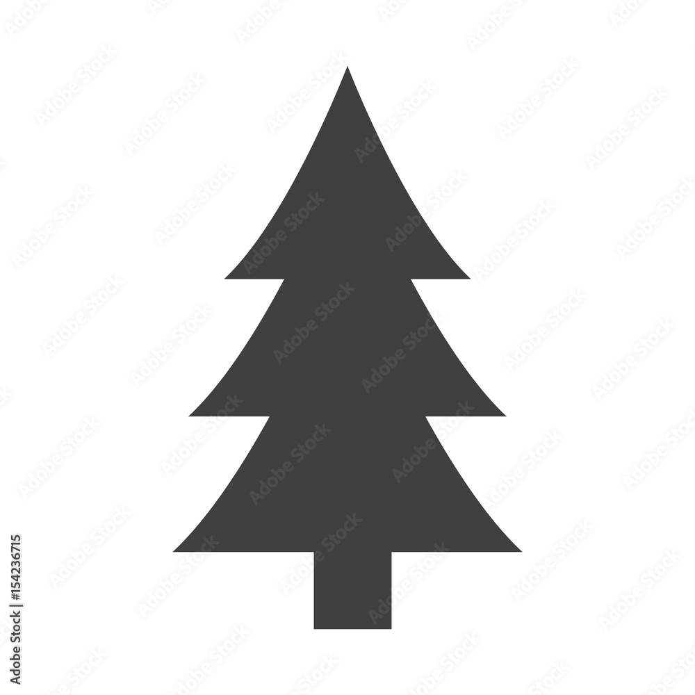 tree pine natural environment ecological symbol pictogram vector illustration