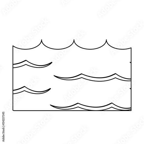 water environment conservation energy save line vector illustration