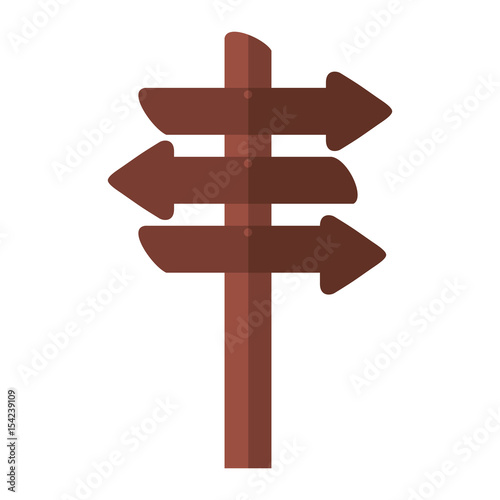 Wallpaper Mural wooden signal with arrows vector illustration design Torontodigital.ca