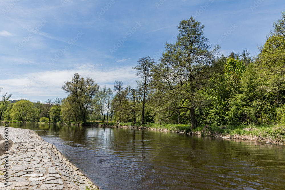 River Otava, South Bohemia, Czech republic.