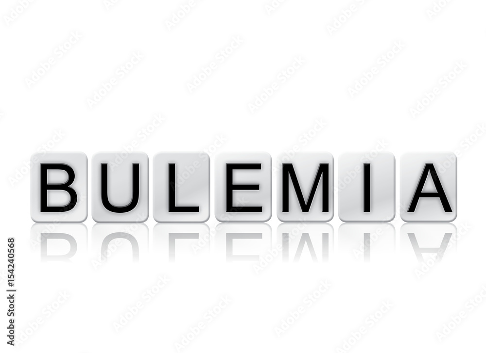 Bulemia Concept Tiled Word Isolated on White Bulemia Concept Tiled Word Isolated on White