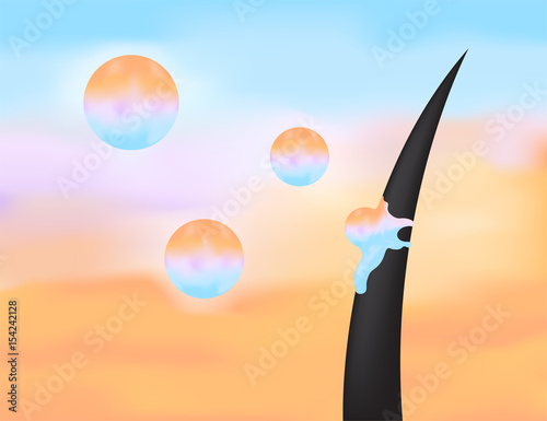 hair & scalp treatment vector .shampoo conditioner