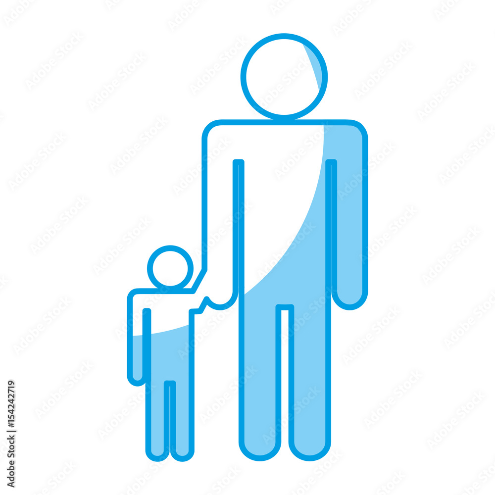 pictogram man with his son icon over white background. vector illustration