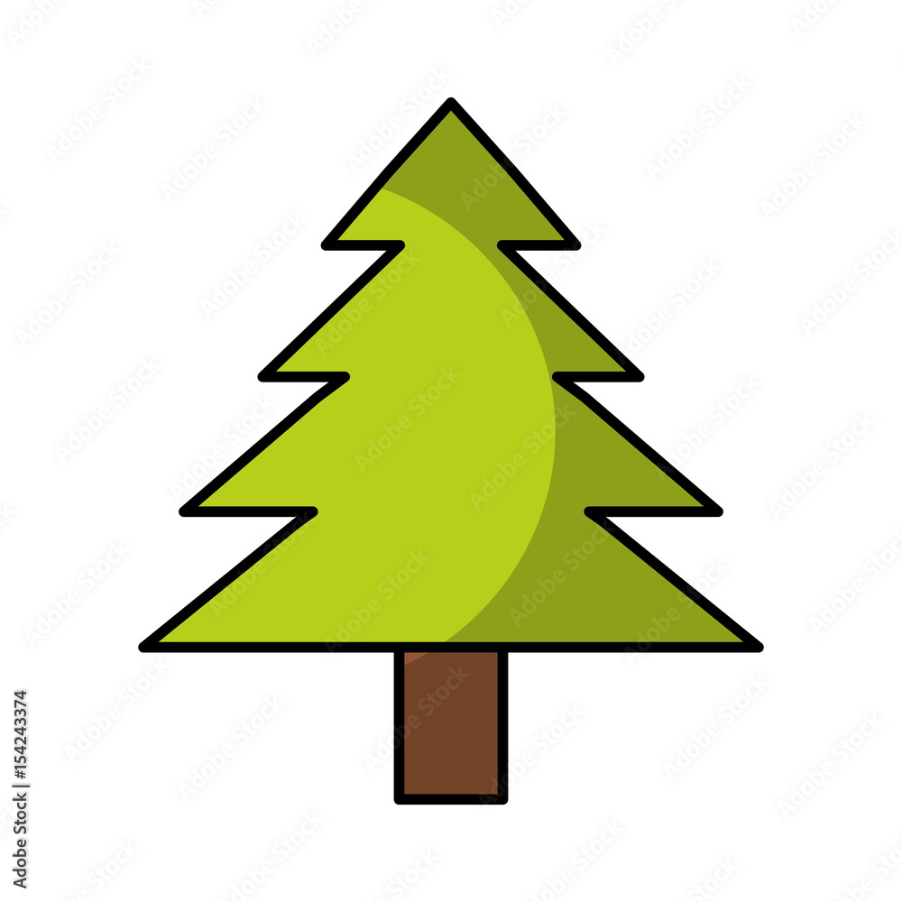 pine Tree isolated icon background vector illustration