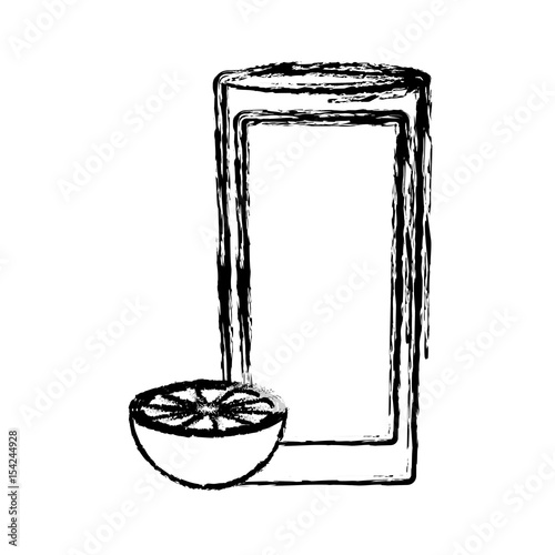 orange juice icon over white background. vector illustration