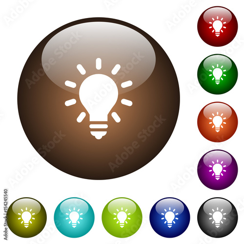 Lighting bulb color glass buttons