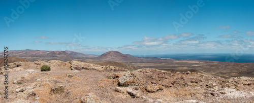 Montana Corona volcano panorama, Lanzarote, Canary Islands