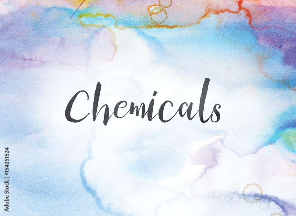 Chemicals Concept Watercolor and Ink Painting