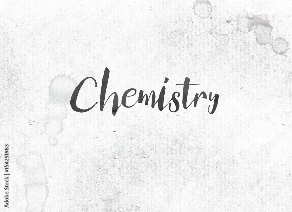 Chemistry Concept Painted Ink Word and Theme