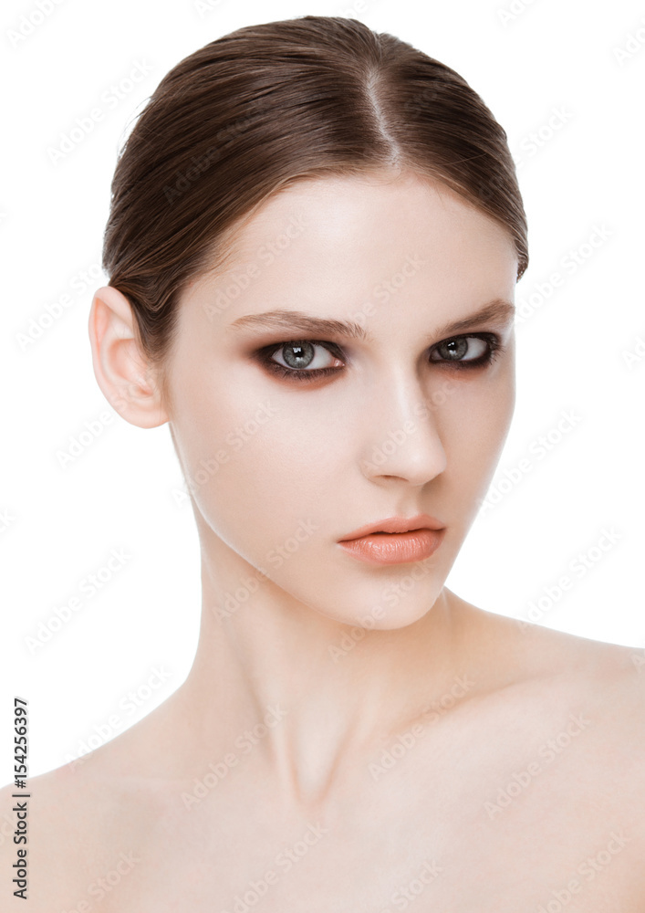 Beauty fashion model with smokey eyes makeup Beauty fashion model with smokey eyes makeup