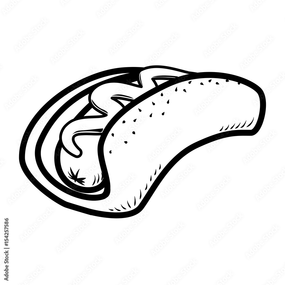 Hot dog fast food icon vector illustration graphic design Hot dog fast food icon vector illustration graphic design