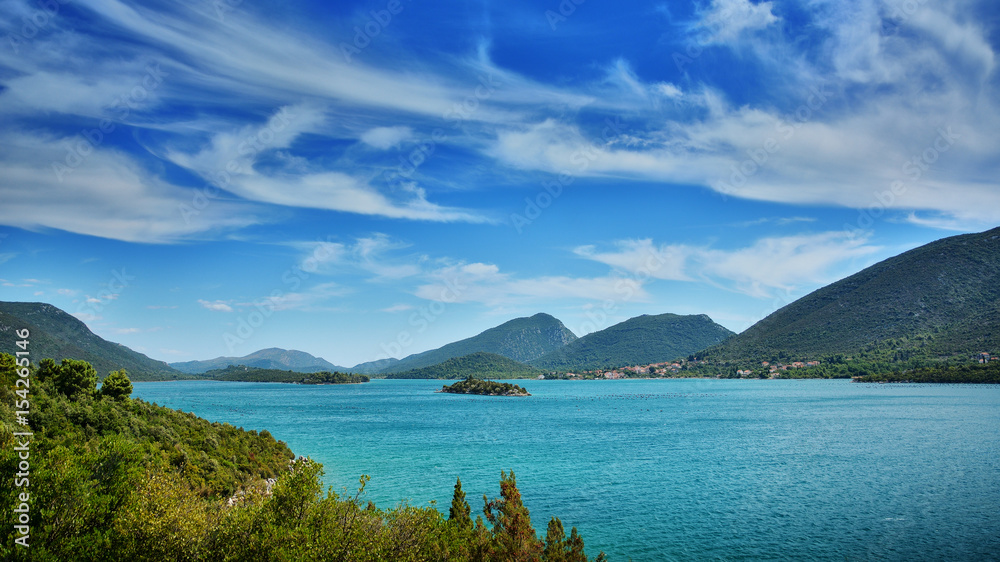 Naklejka premium Coast of Dalmatia seen from Jadranska Magistrala - Croatia