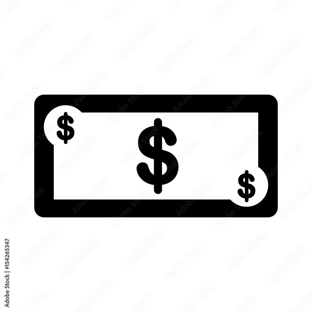 dollar money bill icon vector illustration graphic design