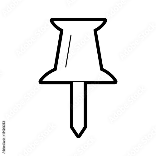 isolated push pin icon vector illustration graphic design