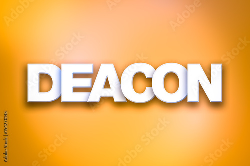 Deacon Theme Word Art on Colorful Background © enterlinedesign
