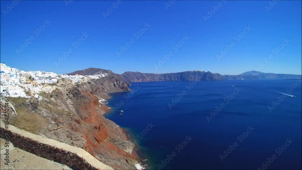 Panoramic view from the Castle of Oia Panoramic view from the Castle of Oia