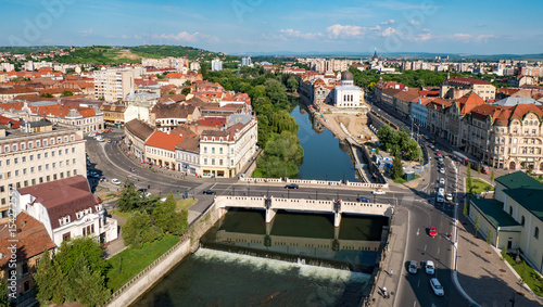 Oradea panorama from above the city hall tower