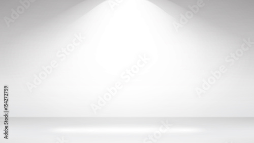 Empty White Photo Studio Interior Background. Realistic Empty White Wall. Vector Illustration.