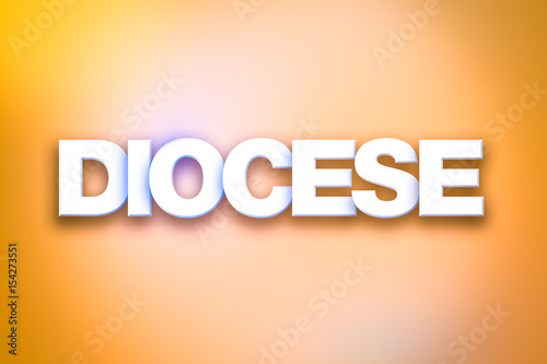 Slika na platnu Diocese Theme Word Art on Colorful Background