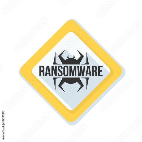 Ransomware Hazard sign