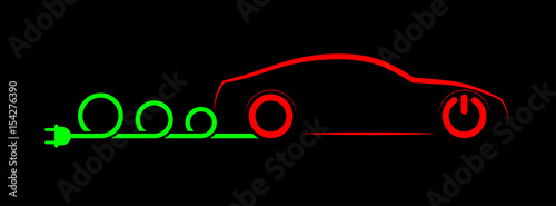 Electric car symbol