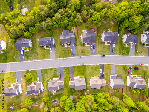 Aerial view of a Cookie Cutter Neighborhood