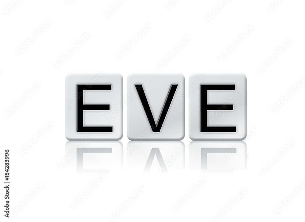 Eve Concept Tiled Word Isolated on White Eve Concept Tiled Word Isolated on White