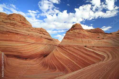 Rock formations in the North Coyote Buttes, part of the Vermilion Cliffs National Monument. This area is also known as The Wave photo