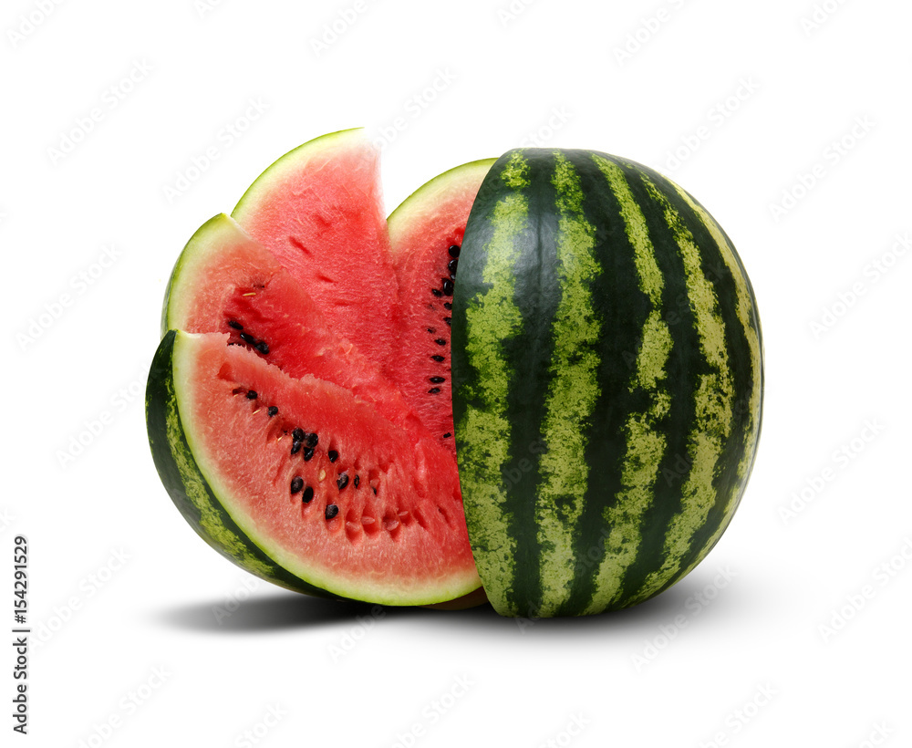 watermelon isolated on white background. watermelon isolated on white background.