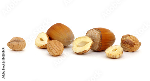 Hazelnut isolated on white