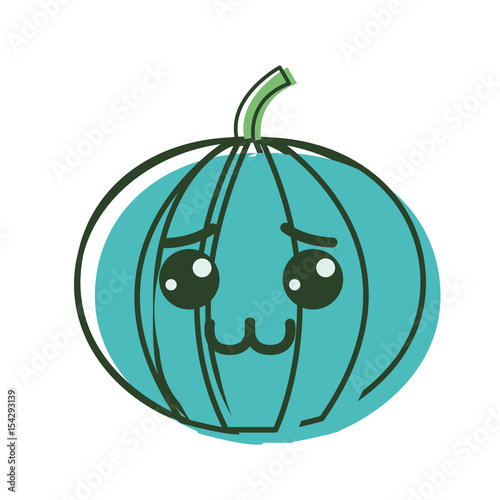 kawaii nice shy pumpkin vegetable