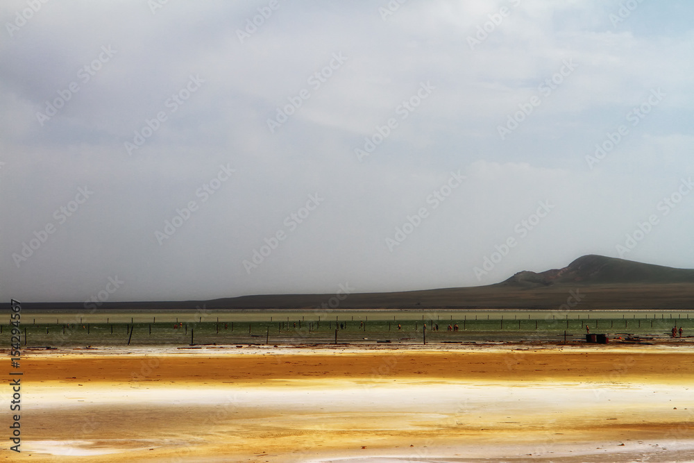 Salk lake Baskunchak landscape